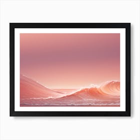 Pink Ocean Wave Art Print