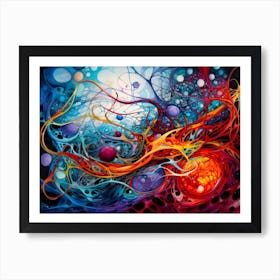 Twisted Tangle Vortex Drawing Art Print