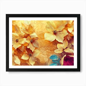 Abstract Flowers Painting Art Print