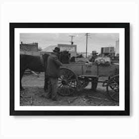 Untitled Photo, Possibly Related To Lot In Which Farmers Leave Their Wagons And Horses While Attending To Do Busines Art Print