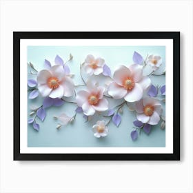 3d Artwork Flower and Art Background 2 Poster