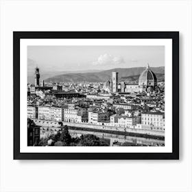 Florence In Black And White 1 Art Print