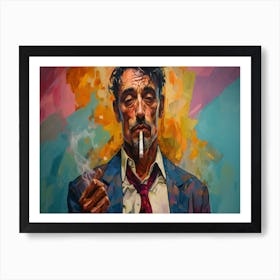 Man Smoking A Cigarette 6 Art Print