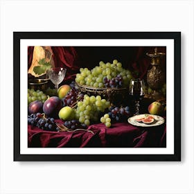 Grapes And Figs 1 Art Print