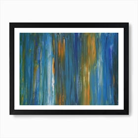 'Blue And Orange' Art Print