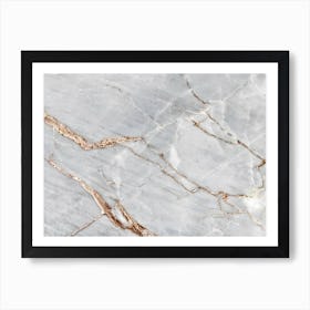 Gray Light Marble Stone Texture Background Art Print