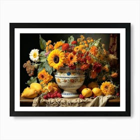 Sunflowers In A Vase Art Print