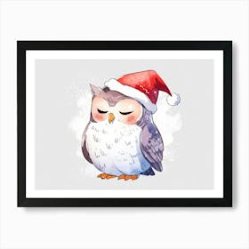 Christmas Owl 9 Art Print