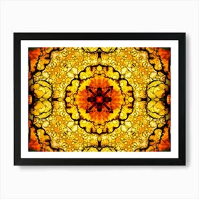 Watercolor Abstraction Yellow And Red Art Print