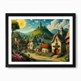 Fantasy Village 9 Art Print