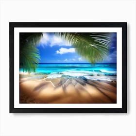 Beach Wallpaper Art Print