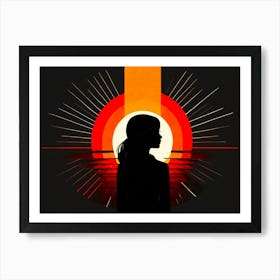 Silhouette Of A Woman Art Print