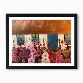 Cottage In Bloom Art Print