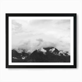 Misty Mountains Landscape In Pakistan Art Print