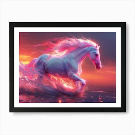 Horse In The Water 1 Art Print