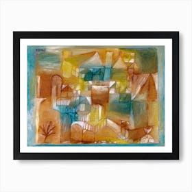 Fasçsade Brown Green (1919), Paul Klee Art Print