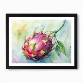 5 Exotic Dragon Fruit On A Vine Art Print