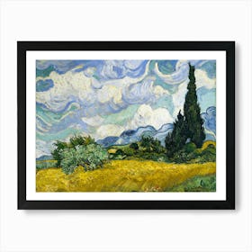 Wheat Field With Cypresses By Vincent Van Gogh, 1889 Art Print