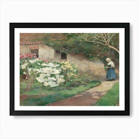 Woman In A Garden 4 Art Print