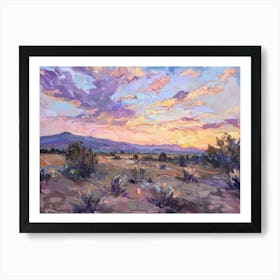 Western Sunset Landscapes Nevada 2 Art Print