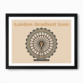 London Gradient Icon Art Print