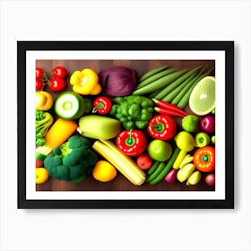 Fruits And Vegetables Art Print