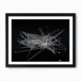 Abstract Composition Featuring A Black Hand Formed By A Constellation Of Arrows And Pointers Set In (1) Art Print