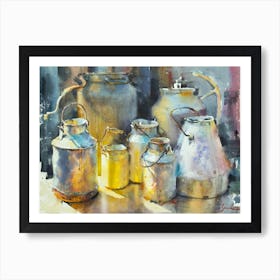 Milk Cans Art Print