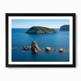 Island, rocks and the blue Mediterranean Sea Art Print