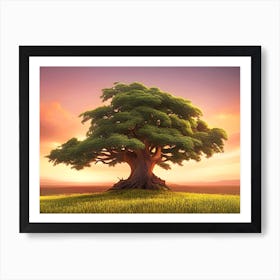 Tree At Dawn 2 Art Print