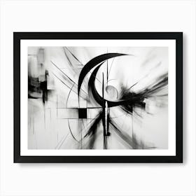 Transformation Abstract Black And White 9 Art Print