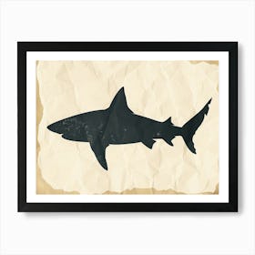 Port Jackson Shark Silhouette 3 Art Print