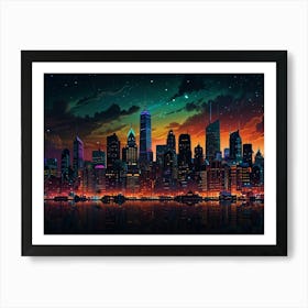 New York City At Night 1 Art Print