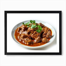 Plate Of Beef Curry Art Print