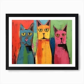 Three Cats 15 Art Print