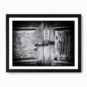 Wooden Door with key lock // Crete, Greece // Travel Photography Art Print