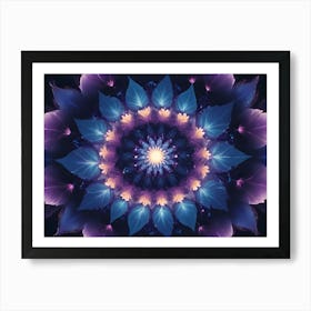 A Colorful, Abstract Mandala Design With A Central, Glowing Core Art Print