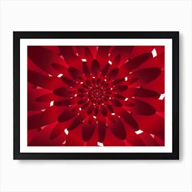 Abstract Modern Red Floral Design Background Art Print