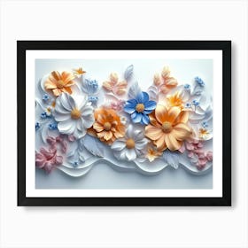 3d Flower Wall Art 4 Art Print