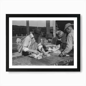 Newsboys Getting The Papers Just After The Arrival Of The Morning Train, Montrose, Colorado Art Print