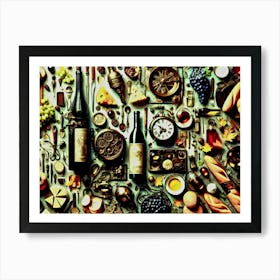 Wine And Food Art Print