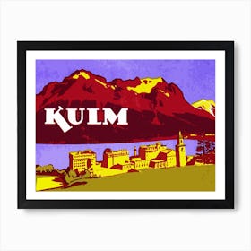 Kulm, Switzerland, Vintage Travel Poster Art Print