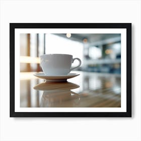 Coffee Cup On Table - Coffee Cup Stock Videos & Royalty-Free Footage Art Print