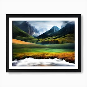 Valley In The Mountains Art Print