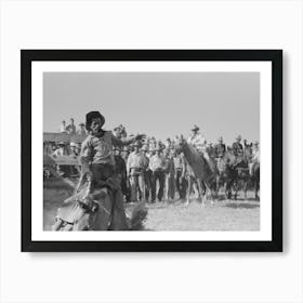 Untitled Photo, Possibly Related To Cowboy At Bean Day Rodeo, Wagon Mound, New Mexico By Russell Lee Art Print