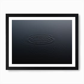 Water Droplet on a still lake Art Print