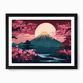 Japanese Cherry Blossoms Art Print