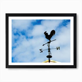 Black Weathervane In The Form Of A Rooster 1 Art Print