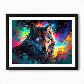 Wolf Painting 16 Art Print