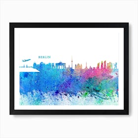 Berlin Germany Skyline Splash Art Print